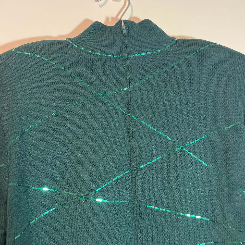 St. John Green sweater and Skirt set